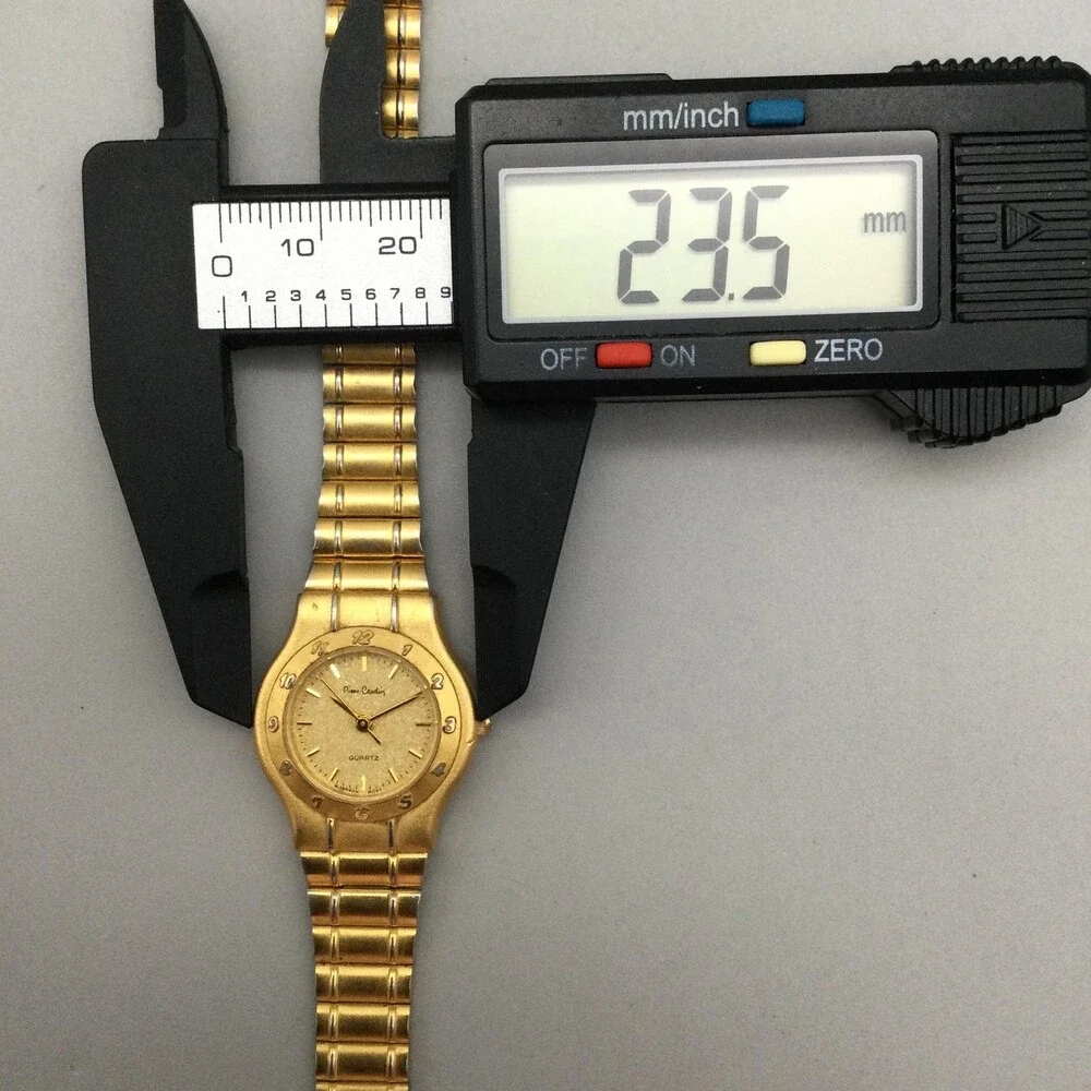 Pierre Cardin Womens Watch 24mm Gold Tone Adjustable Bracelet Dress New Battery
